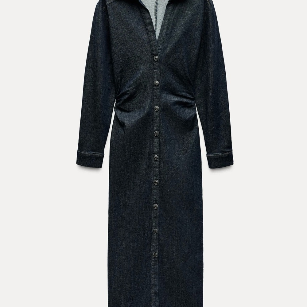 Zara DENIM EFFECT SHIRTDRESS